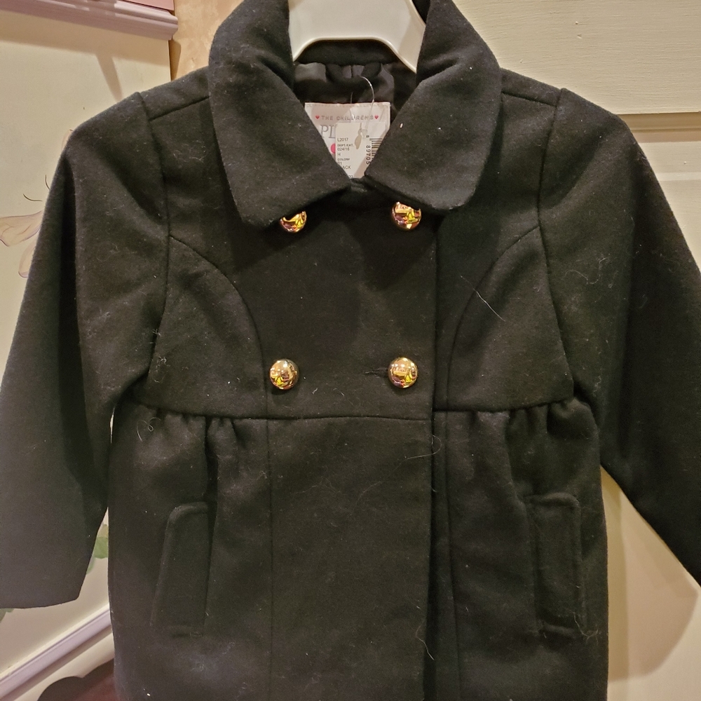 NWT BLACK PEA COAT